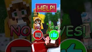 JJ's sister seems to be unwell - MAIZEN Minecraft Animation #shorts