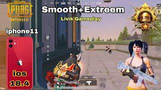 IPHONE 11 Best Device IN 2025 /Smooth+Extreme PUBG Gaming Test/ NEW IOS 18.4 Livik Gameplay!