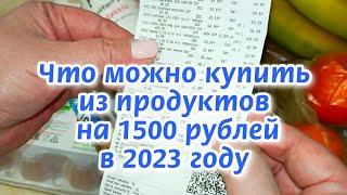 МОЯ ПРОДУКТОВАЯ КОРЗИНА  ЧТО МОЖНО КУПИТЬ на 1500 РУБЛЕЙ в 2023 ГОДУ ! БЮДЖЕТНАЯ ЗАКУПКА ПРОДУКТОВ