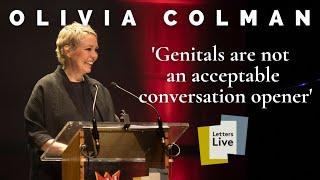 Olivia Colman reads a letter responding to an unsolicited penis photograph