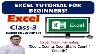 Excel Classes Tutorial Basic to Advance | Microsoft Excel Course | Count Formula | Class-3