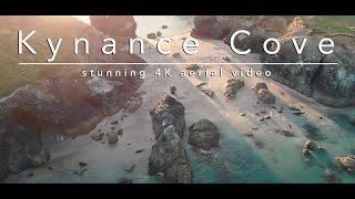 Kynance Cove Cornwall. Stunning 4K drone video.