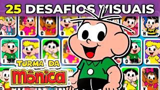 TURMA DA MÔNICA | 25 DESAFIOS VISUAIS  jogos pra você se divertir #turmadamônica #MacaQuiz 