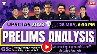 UPSC 2023 PAPER ANALYSIS | UPSC PRELIMS 2023 PAPER | UPSC 2023 ANSWER KEY & EXPECTED CUT-OFF