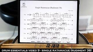 Drum Essentials Video 9 - Single Ratamacue (Rudiment 38) | NickCostaMusic.com