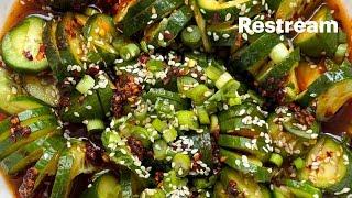 ASMR Korean-Style Cucumber Salad With Sesame & Chili