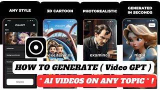 How to create vidoes using video GPT | How to generate vidoes using AI | Ai video generator for free