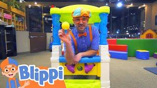 Blippi Visits an Indoor Playground | Kids Fun & Educational Cartoons | Moonbug Play and Learn