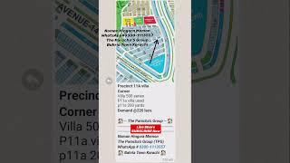 Precinct-11A Villas Bahria Town Karachi | Location Map Development Payment Plan BTK Bahria Property