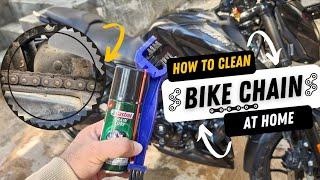 How To Clean Bike Chain At Home I How To Safely Clean & Lubricant Motorcycle Chain #n160 #pulsar