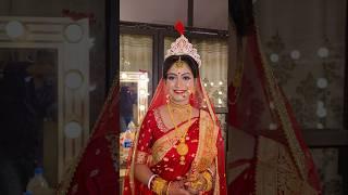 Bengali bridal makeup full look#wedding #kolkatabridalmakeupartist #shortfeed #bridalmakeup #makeup