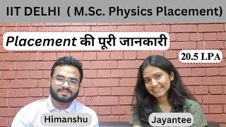 M.Sc. Placement in Tech. Field | IIT DELHI | IIT JAM  || #placement #iitjam #iitplacement #iitdelhi