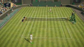 Medvedev vs Alcaraz Wimbledon! Legend difficulty! TOP SPIN 2K25 - vs AI - #topspin2k25