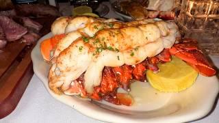 BIGGEST Lobster Tails in Las Vegas! Eating at the OLDEST & BEST Steakhouse in Las Vegas Golden Steer