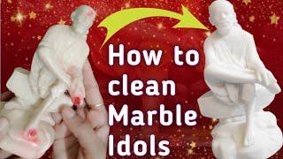 How to Clean Idols(Telugu)|How to clean Marble Statue|Sai Baba idol cleaning at home|kritikas kitti