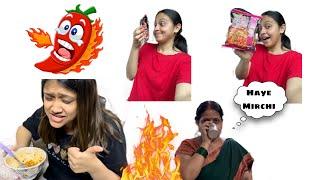 Family reaction on korean spicy ️ noodles  halat kharab hogya #vlog #subscribe #trending