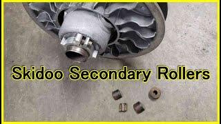 Skidoo Secondary Drive pulley, broken rollers. Owlhead, Sicamous BC Snowmobiling