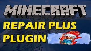 Repair tools using in-game money in Minecraft using Repair Plus Plugin