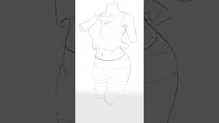 Mistake when Drawing Clothes - Quick Art Tips #art #sketch #shorts #tutorial #drawingtutorial #anime