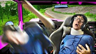 BeamNG but your dad veers off the road