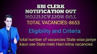 SBI Clerk 2019 Notification Out/8653 Vacancies/ SBI Clerk 2019 Eligibility Criteria & Imp. Dates