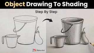 Object Drawing Step By Step with Pencil Shading | How to Draw Still Life