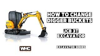 How To Change A Bucket On A 3T Excavator | WHC Hire Tutorials | Excavator