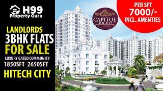 HITECH City Luxury Gated Community 3bhk Flats For sale  Near to Madhapur and Kondapur flats for sale