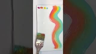 How to paint rainbows with acrylic paint, art trick!