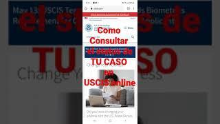  Como consultar el status de TU CASO en USCIS online  #shorts