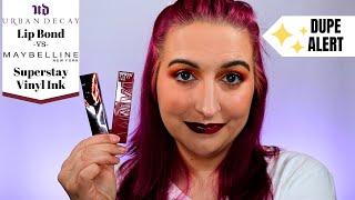 DUPE ALERT - Urban Decay lip bond vs Maybelline vinyl ink | Kirby Rose