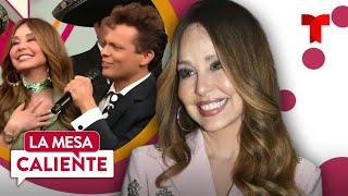 Imitador de Luis Miguel sorprende a Myrka Dellanos y le da un mensaje en vivo | La Mesa Caliente