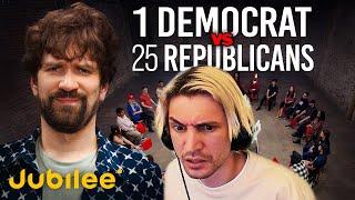 1 Democrat vs 25 Trump Voters | xQc Reacts (Part 2)