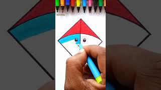 Kite Drawing.🪁🪁 #art #youtubeshorts #shorts