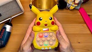 Pop it Machine Game Challenge Unboxing Pikachu toy | ASMr.anson￼