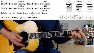 The Beatles - Don't Let Me Down - Chitarra - Guitar - Tutorial