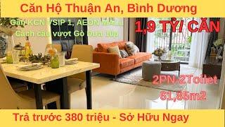 Căn hộ The Felix Thuận An, 2 phòng ngủ - 62m2 giá từ 1,9 tỷ gần kcn VSIP 1 và AEON Mall