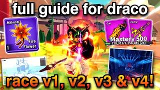 The FULL Guide To Get Fully AWAKENED Draco Race V4 (V1, V2 & V3) | Blox Fruits