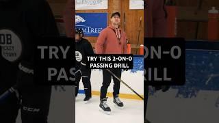 TRY THIS 2-ON-0 PASSING DRILL #hockeycoaching #hockeytraining