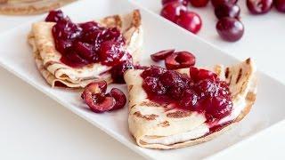 Cherry and Cream Cheese Crepes