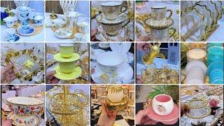 #2025 Algeria crockery collection part 7 Tea cups Design //Fancy stylish crockery items #جديد #vlog