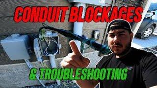 TROUBLESHOOTING BLOCKED CONDUIT + FIBRE OPTIC CABLE DROPS