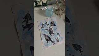 This painting with WATER hack will change ur life ️ #art #hack #sketchbook