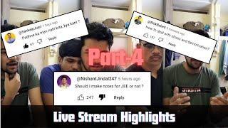 IITians Answer Questions on Stress, Motivation, And Study Tips For Jee Students In Live Stream