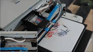 DIY dtg printer printed on white T-shirt