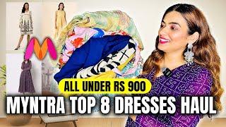 HUGE !! ️ MYNTRA SUMMER DRESS HAUL, TOP 9, ALL UNDER RS 900 ,TRY ON #myntra #myntradresshaul