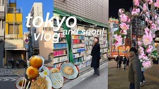 JAPAN AND KOREA VLOG  my husband's first trip to tokyo, a week in my life in seoul, bookstores