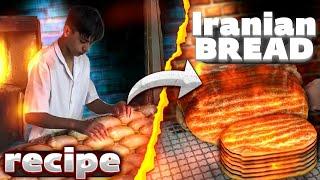 Baking bread | Iranian Bread recipe | Cooking barbari bread in Tehran, Iran