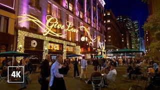 NEW YORK Holiday Vibes  Night Walk in Manhattan, Walking Tour 4K