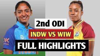 India Women Vs West Indies Women 2nd Odi Full Match Highlights 2024 | India W Vs West Indies Women